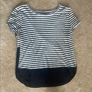 Striped Black and White Women's Top